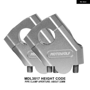 BMW 汎用 オートバイ ハンドル バーライザーバー マウント ハンドル クランプ 28MM 22MM ホンダ R1200GS ヤマハ MT07 MT09 - 22mm Silver