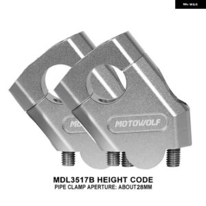 BMW 汎用 オートバイ ハンドル バーライザーバー マウント ハンドル クランプ 28MM 22MM ホンダ R1200GS ヤマハ MT07 MT09 - 28mm Silver