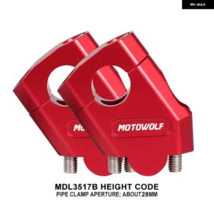 BMW 汎用 オートバイ ハンドル バーライザーバー マウント ハンドル クランプ 28MM 22MM ホンダ R1200GS ヤマハ MT07 MT09 - 28mm Red