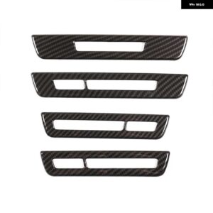 BMW 7シリーズ F01 F02 F03 F04 2009-2014ABS カーシート 調整メモリボタン スイッチ フレーム カバー 装飾トリム - carbon fiber