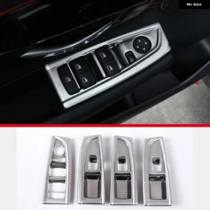 BMW 2シリーズ F45 F46 2015-2019 窓リフト スイッチ パネル トリムカバー フレーム ABS クロームインテリア 自動車ステッカー - Style A Silver