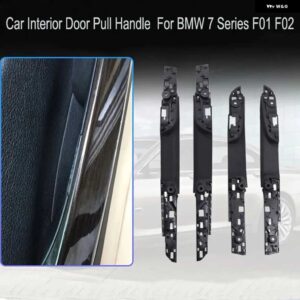 BMW ドアインナーアームレストインテリアドア ハンドル パネル 7シリーズ F01 F02 730 735 740 2009-2017 - Black-Right-Rear