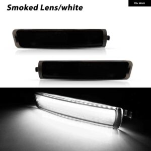 BMW 1996-2002 Z3 M クーペアンバー LED フロントバンパー サイド マーカー ウィンカーライト 運転/パーキング灯フェンダー フレアランプ 12V - Smoked Lens White