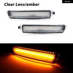 BMW 1996-2002 Z3 M クーペアンバー LED フロントバンパー サイド マーカー ウィンカーライト 運転/パーキング灯フェンダー フレアランプ 12V - Clear Lens Amber