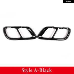 BMW ステンレス X5 G05 X6 G06 X7 G07 2019-2025 テールマフラーマフラー出力カバー M スポーツバージョン用 - Style A Black
