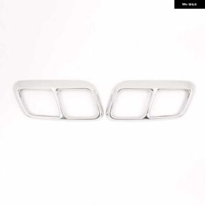 ランドローバー レンジローバースポーツ 2018 2019 光沢ブラッククローム ステンレス マフラーカバー トリム - Bright silver
