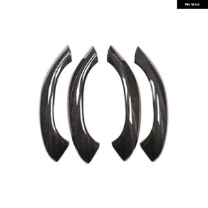 BMW ABS クローム/カーボン車内インナードアアームレスト ハンドル カバー トリム X1 F48 X2 F47 2016-2021 カースタイリング - Black Wood Grain