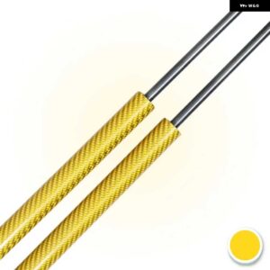 スバル 数量 2 トランクストラット インプレッサ ハッチバック サルーン 2008-2014 535MM リア テールゲート ブーツ リフト - Yellow Carbon Fiber