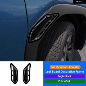 スバル ホイールアイブロウ残しボードフェンダー フレーム ABS 手眉エアインテークカバー フォレスター 2025 外装 - Bright Black