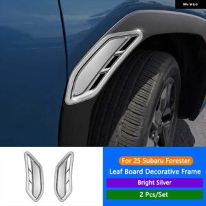 スバル ホイールアイブロウ残しボードフェンダー フレーム ABS 手眉エアインテークカバー フォレスター 2025 外装 - Bright silver