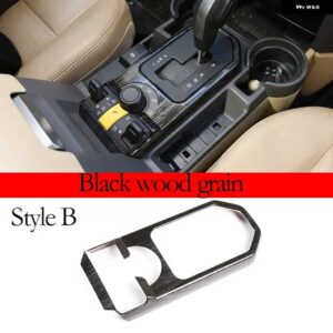 ランドローバー ギア シフトボックス センターコントロールパネル カバー フレーム ステッカー トリム ディスカバリー 3 LR3 2004-2009 インテリア - Style B Black grain