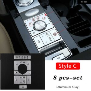 ランドローバー 合金インテリアセンターコンソール モード調整ボタン スパンコール ディスカバリー 5 2017-2020 スタイリング - Style D
