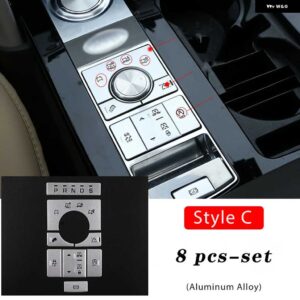 ランドローバー 合金インテリアセンターコンソール モード調整ボタン スパンコール ディスカバリー 5 2017-2020 スタイリング - Style C