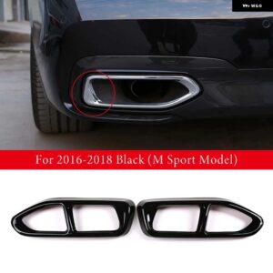 BMW ステンレス テールスロートパイプカバー トリム 7シリーズ G11 G12 2016-2020 排気テールパイプ装飾フレーム - For 2016-20183