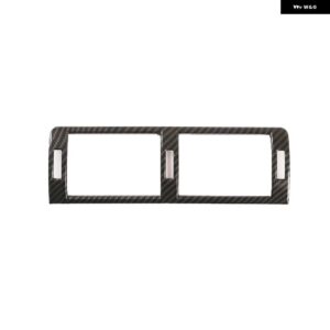 BMW 3シリーズ E46 1998-2004 インテリアセンターコンソール エアコンエアベント アウトレットフレーム カバー 装飾トリム - carbon fiber