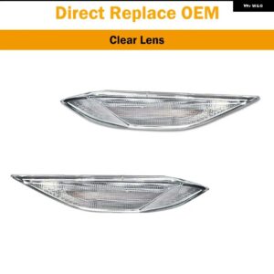 ポルシェ 2個 アンバー/ホワイト スイッチ バック LED サイド マーカー ウィンカーライト /ランニングポジションライト付き カイエン 958 - Clear Lens