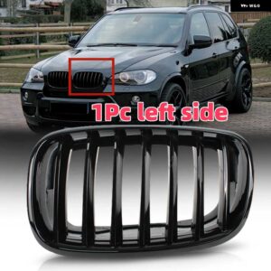BMW レーシンググリル X5 E70 2006-2013 X6 E72 2008-2013 黒高輝度グリル カー - Left Side