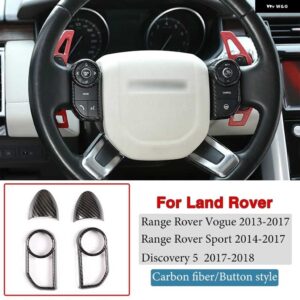 ランドローバー 車内ステアリング ホイールボタン 装飾フレーム レンジローバースポーツヴォーグディスカバリー 5 ヴェラール EVOQUE - Button style 4