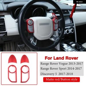 ランドローバー 車内ステアリング ホイールボタン 装飾フレーム レンジローバースポーツヴォーグディスカバリー 5 ヴェラール EVOQUE - Button style 2