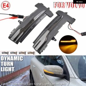 ボルボ 1ペア LED ウインカーウインカーインジケータ XC60 2014-16 ダイナミックサイドミラー ウインカーライト 31371878/31371879 - dynamic　smoke