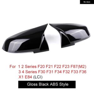 BMW カーボン + ABS ドアミラー キャップカバー 1 2 3 4シリーズ X1 F20 F21 F22 F23 F87 M2 F30 F31 F34 F32 F33 F36 E84 LCI I3 - M-3 Look Gloss Black
