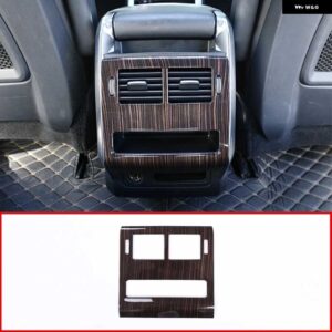 ランドローバー カーボンスタイル レンジローバースポーツ 2014-2017 ABS プラスチック 後列 AC エアアウトレットフレーム カバー トリムカー - Red black wood grain