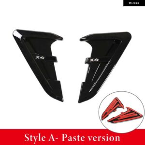 BMW 2ピース ABS フロントフェンダー サイドエアベント カバー トリムスタイリング X3 G01 X4 G02 2018-2022 サメエラサイドベント ステッカー - Style A X4 Black