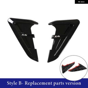 BMW 2ピース ABS フロントフェンダー サイドエアベント カバー トリムスタイリング X3 G01 X4 G02 2018-2022 サメエラサイドベント ステッカー - Style B X4 Black