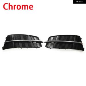 アウディ フロントバンパー フォグランプ カバー A6 C7 A6L S ライン 2015-2018 - Chrome