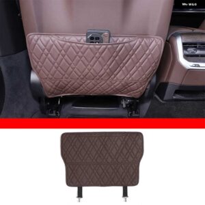 BMW カーシート アンチキックプロテクターカバー パッド 汚れ防止マット 収納 袋 7シリーズ G70 2023-2025 インテリア - 1pcs Brown3