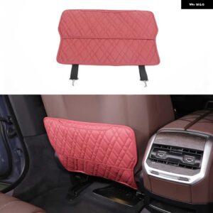 BMW カーシート アンチキックプロテクターカバー パッド 汚れ防止マット 収納 袋 7シリーズ G70 2023-2025 インテリア - 1pcs red
