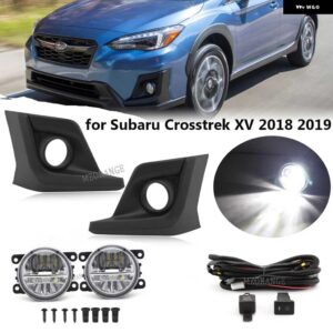 スバル フォグライト XV CROSSTREK 2018 2019 2020 フォグランプ カバー ヘッドライト フロントバンパー トリム ベゼ - 1 set led B