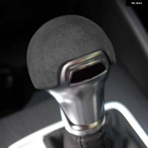 アウディ スエードギアレバースティックシフトノブ キャップカバー A3 S3 2014-18 Q2 2018-21 - black