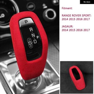 ジャガー レンジローバースポーツ XEL 2014-2022 ディスカバリーイヴォーク 2020-2022 スエードギアシフトノブ カバー シェル部 - Red Older