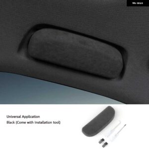 アウディ BMW ルーフハンドル再梱包スエードメガネボックス サングラス収納ケースオーガナイザー A4 A6 Q5 Q3 メルセデスベンツ - - black