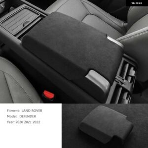 ランドローバー ディフェンダー 2020-23 インテリア 中央ギアレバーコンソール と アームレスト ボックス 蓋シースシェルカバー - Black Armrest