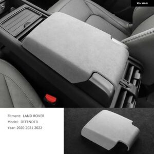 ランドローバー ディフェンダー 2020-23 インテリア 中央ギアレバーコンソール と アームレスト ボックス 蓋シースシェルカバー - White Armrest