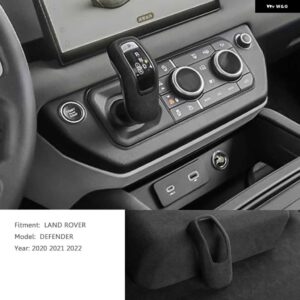 ランドローバー ディフェンダー 2020-23 インテリア 中央ギアレバーコンソール と アームレスト ボックス 蓋シースシェルカバー - Black Knob