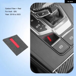 アウディ インテリア ステッカー スエード電気パーク ブレーキ パッド A4 S4 A5 S5 2017-2023 A6 A7 2019-2023 Q5 2018-2023 Q7 - 18-23yr Q5 BlackRed