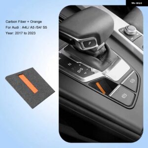 アウディ インテリア ステッカー スエード電気パーク ブレーキ パッド A4 S4 A5 S5 2017-2023 A6 A7 2019-2023 Q5 2018-2023 Q7 - 17-23yrA4BlackOrange