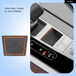 アウディ インテリア ステッカー スエード電気パーク ブレーキ パッド A4 S4 A5 S5 2017-2023 A6 A7 2019-2023 Q5 2018-2023 Q7 - Q8 A8L BlackOrange
