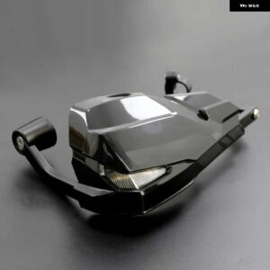 BMW LED オートバイ ハンドル風防 ハンドガード F800GS/R1200GS LC/ADV には信号灯とデイタイムランニングランプが - black