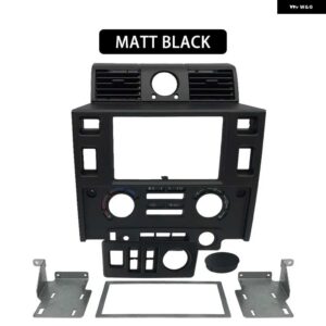 ランドローバー カースタイリング ステレオ ダブル 2 DIN ダッシュ キット ダッシュボード センター コンソール ディフェンダー マット ブラック - Matt black