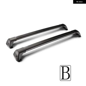 スバル 2個 フォレスター 5 ドア SUV 2008 - 2012 固定点 合金ベルトロック LED シューティング CORSS ラック - B black