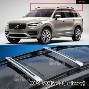 ボルボ 2個 ルーフバー XC90 2014-2022 256 合金サイドバークロスレール ルーフラックキャリアキャリア - B2