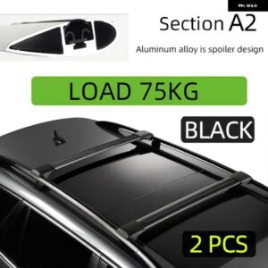 スバル 2個 ルーフバー フォレスター 2019-23 合金サイドバークロスレール ルーフラックキャリア CUV SUV LED - A2