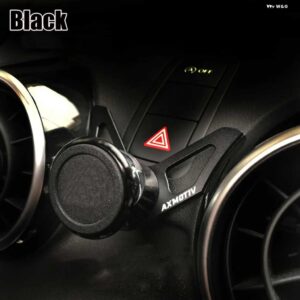 アウディ A1 2010-2018 自動車電話ホルダー エアベントマウント 磁気ブラケット 回転可能な GPS スタンドサポート モバイルカー - black