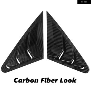 アウディ ペアリアウィンドウ ルーバーシャッター カバー トリム A3 8V セダン 2014-2019 窓ルーバーサイドベントトリムカースタイリング - Carbon Fiber Look