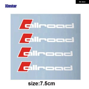 アウディ 4個 オールロード車 ブレーキ デカール ステッカー A1 A3 A4 A4L A6 A6L A7 A8 Q3 Q5 Q7 TT S RS - 7.5cm white