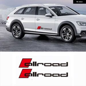 アウディ 2個 オールロードドア デカール ステッカー A4 A6 - White